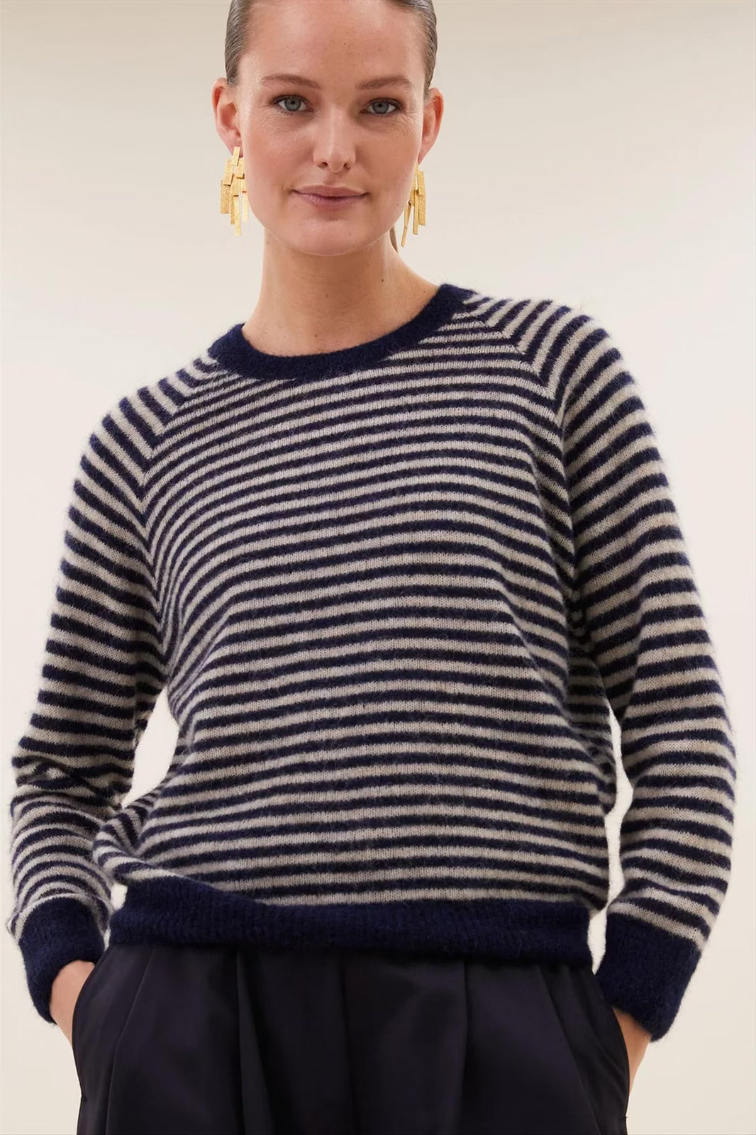Sally Stripe Pullover Marine