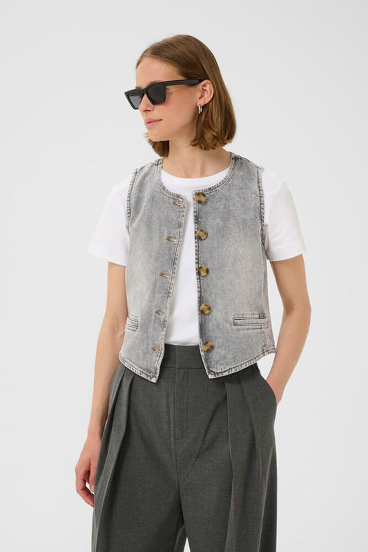 Nanas waistcoat Light grey melange