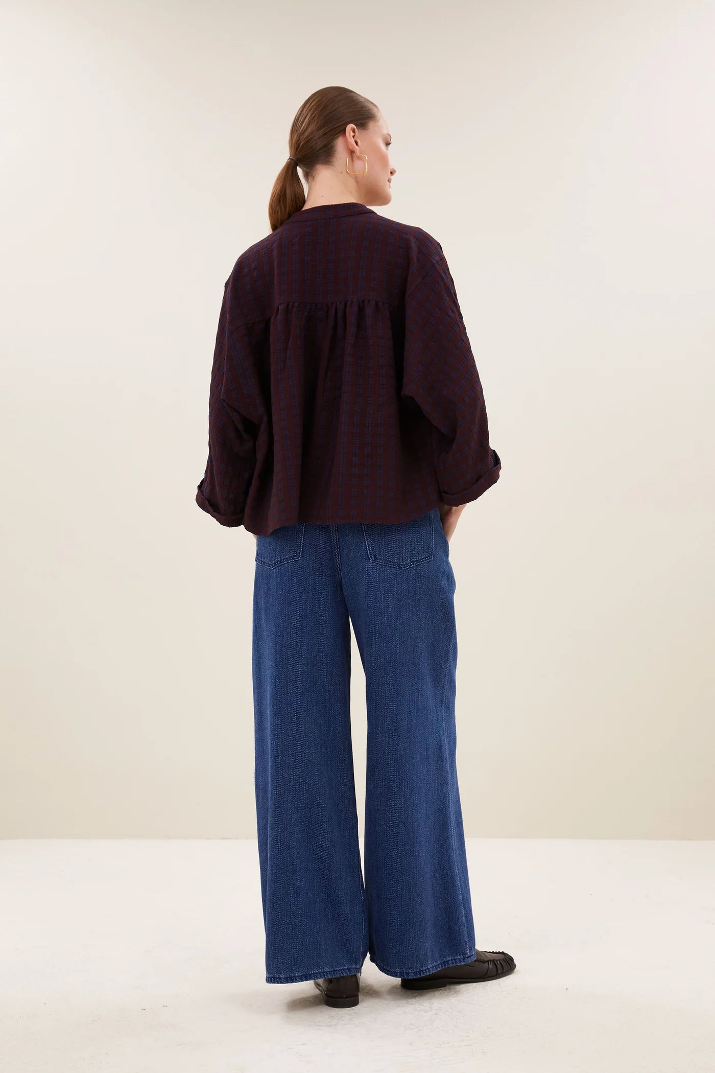 Jess Blouse Wine Check