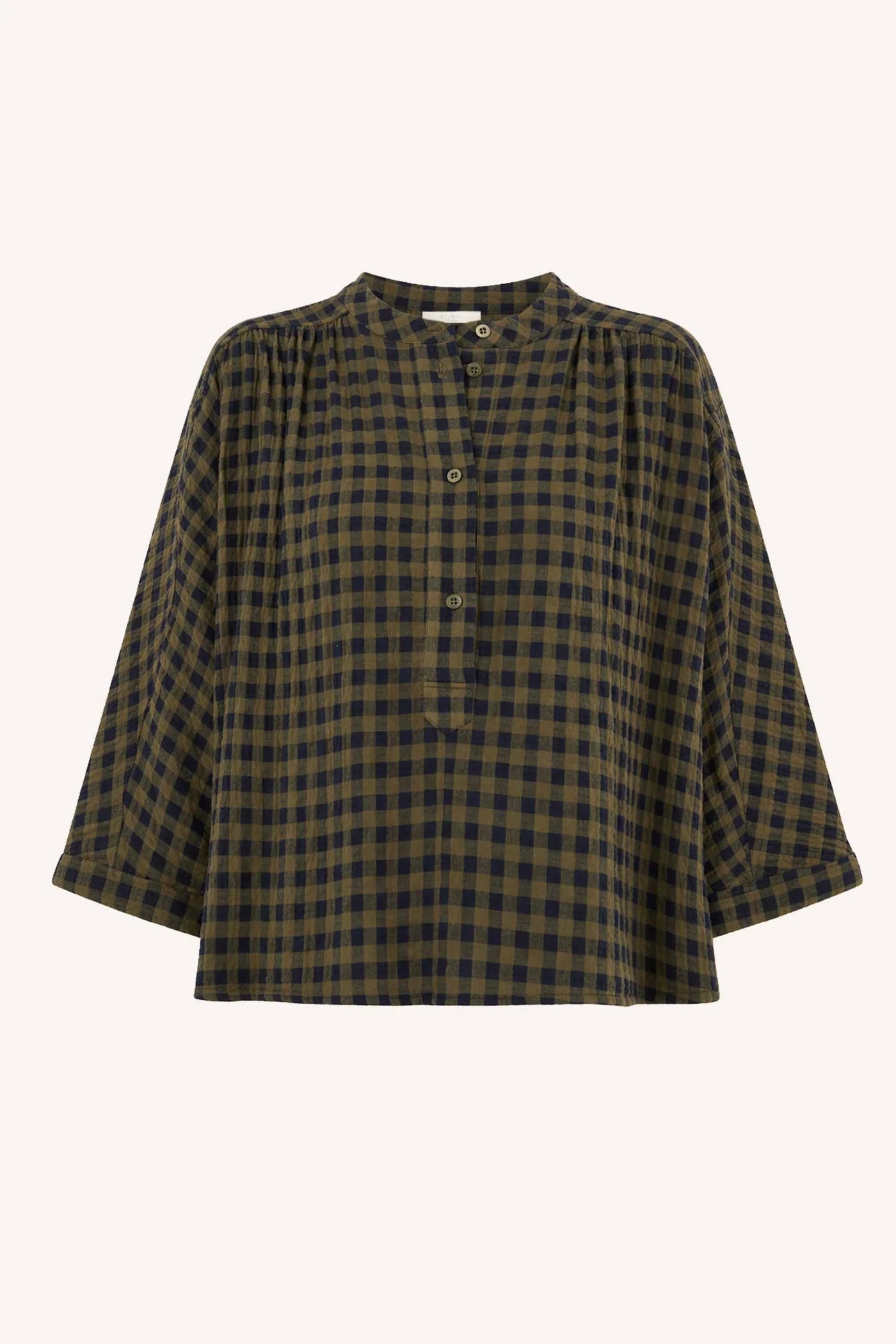 Jess Blouse Olive Check