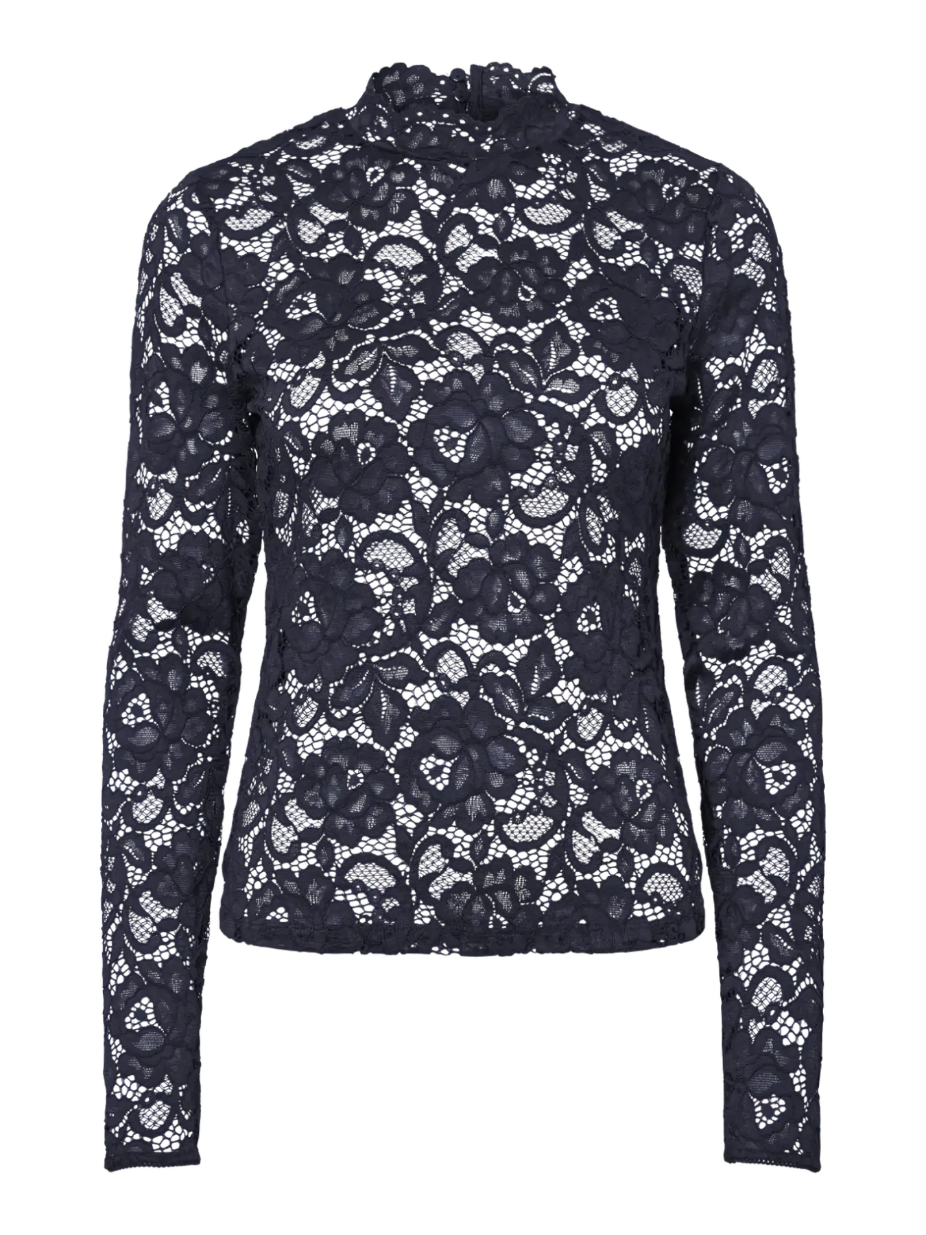 Lacey Ls lace top Navy lazer