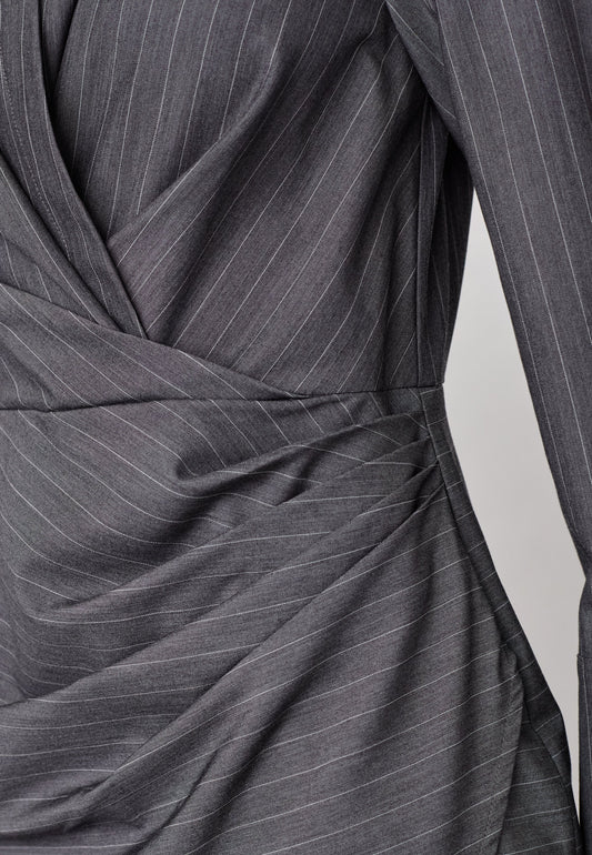 Lyvia pin wrap dress Mid grey