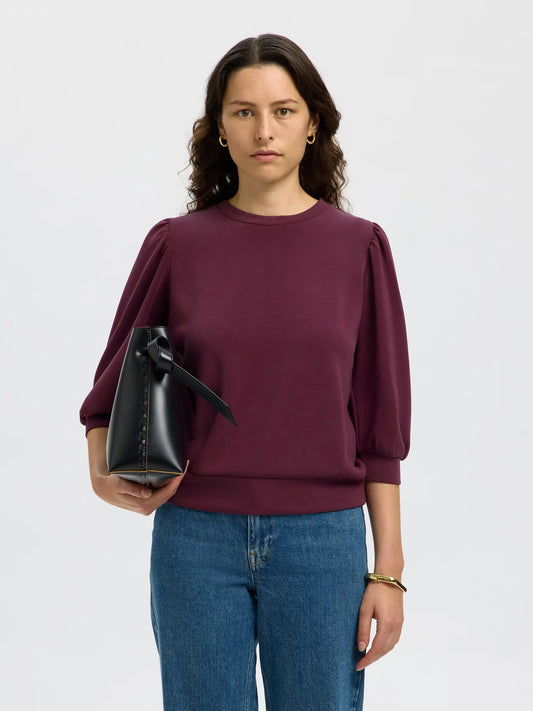 Tenny 3/4 sweat top Fig