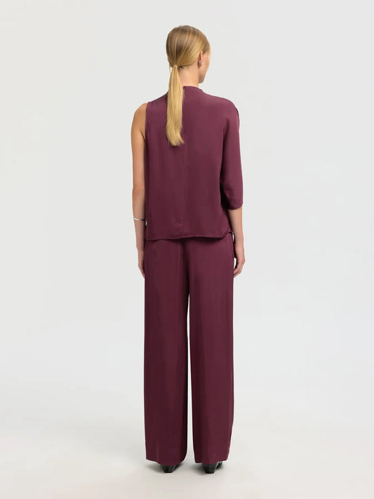 Laurina one shoulder cowl top Fig