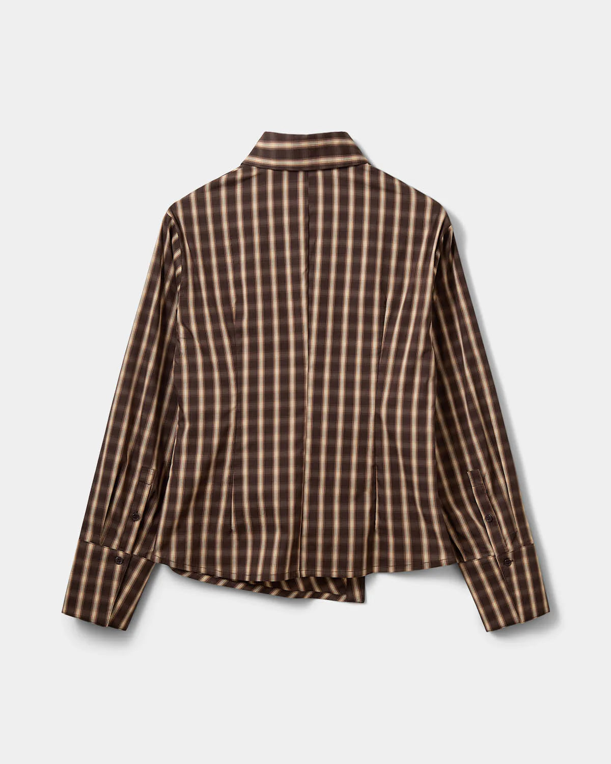 Paige asymmetric shirt Brown check