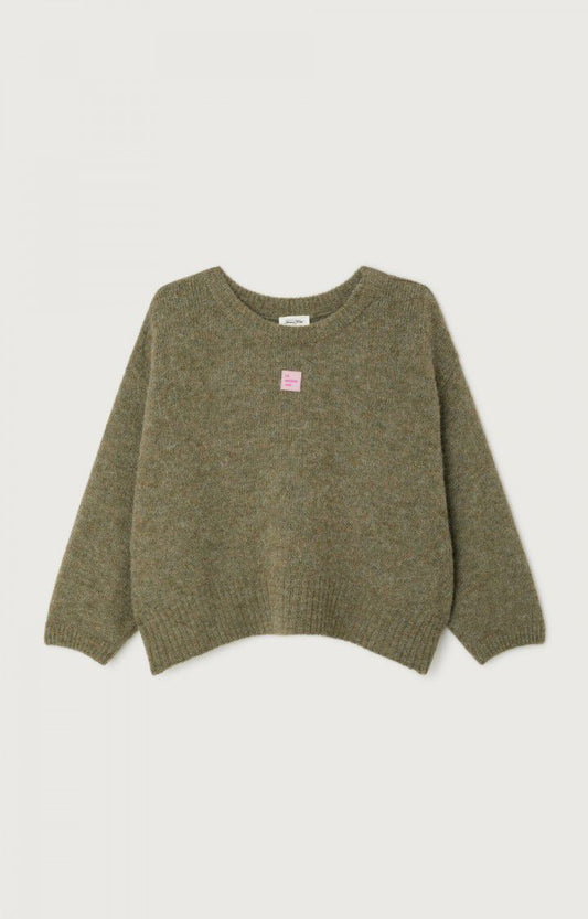Pull ample col bateau + logo Leza