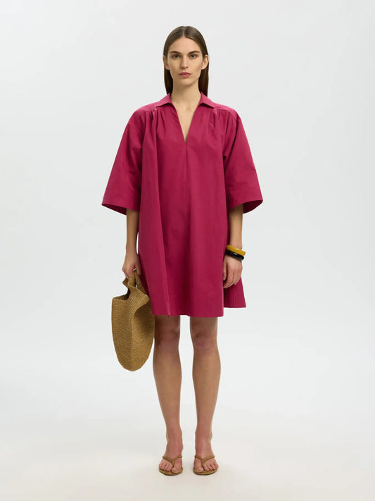 Talia oversize 3/4 short dress Anemone