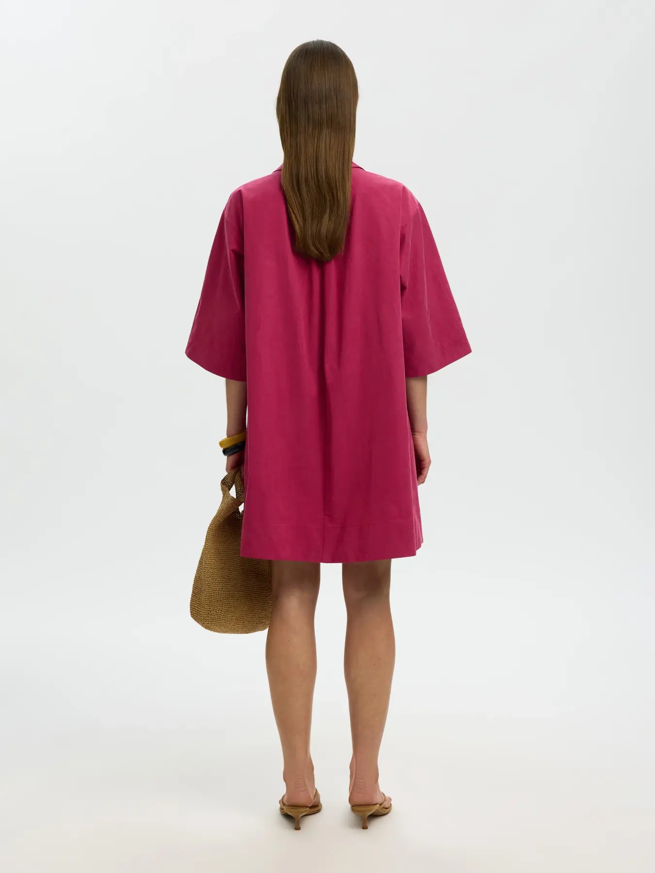 Talia oversize 3/4 short dress Anemone