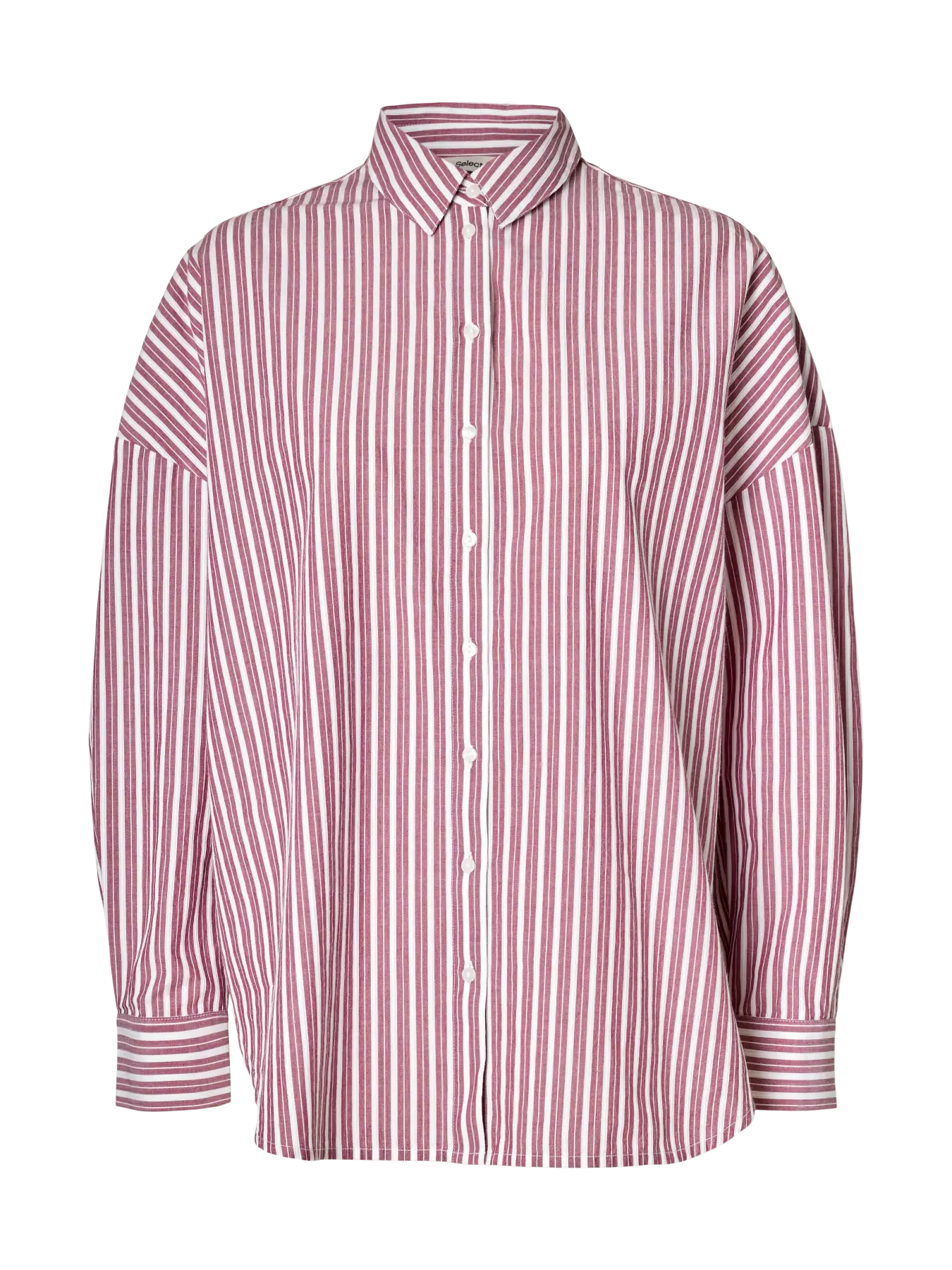 Emma-Sanni LS striped shirt Anemone/ white