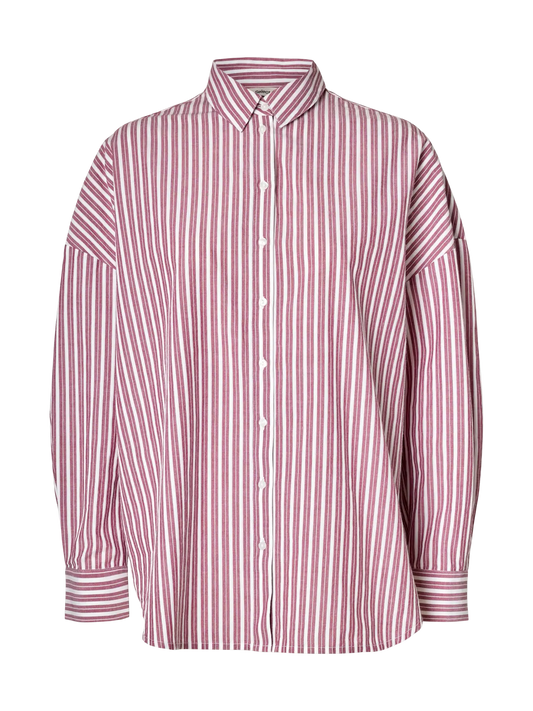 Emma-Sanni LS striped shirt Anemone/ white