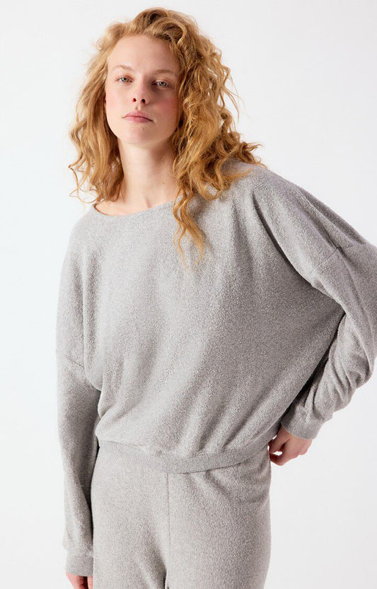 Sweat ample col rond Carbone