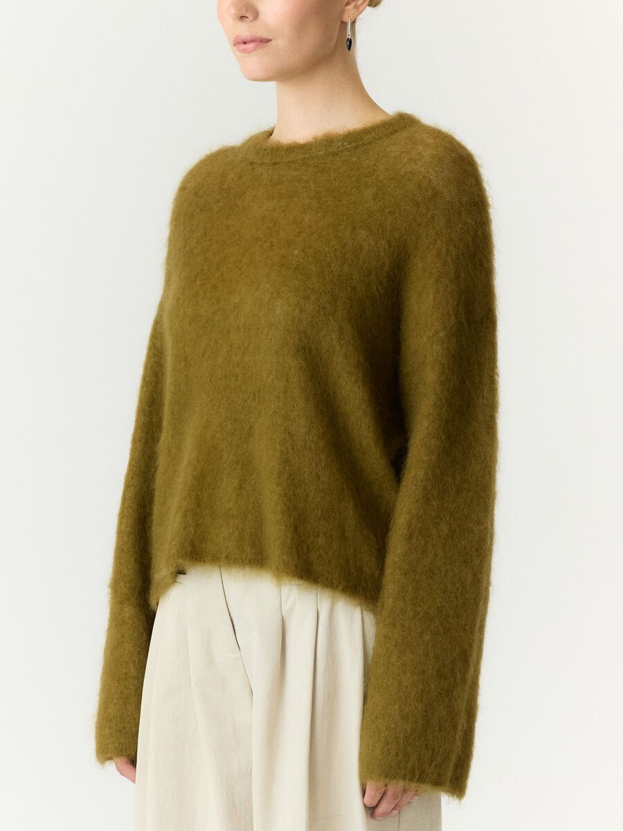 Tilde LS mohair blend pullover Fir green