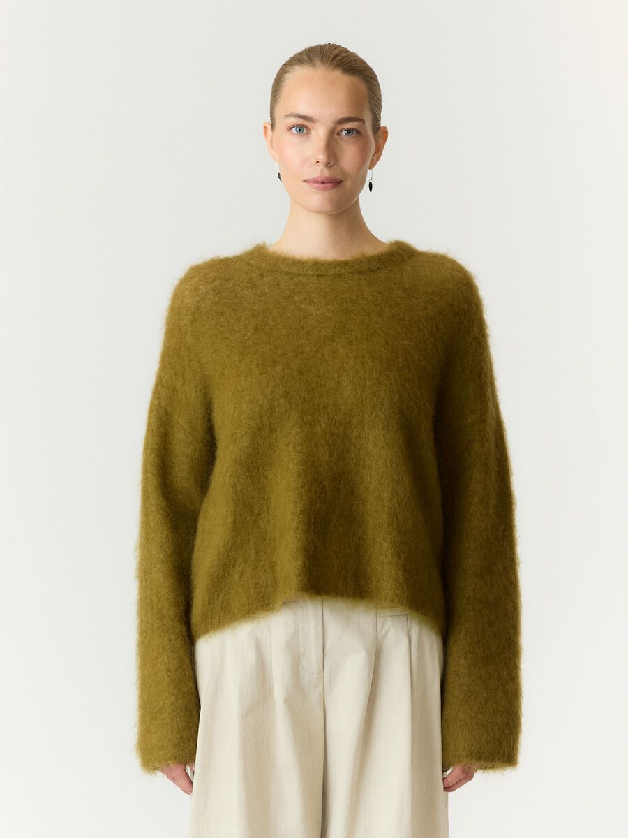 Tilde LS mohair blend pullover Fir green