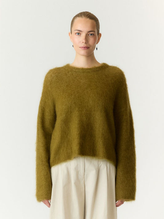 Tilde LS mohair blend pullover Fir green