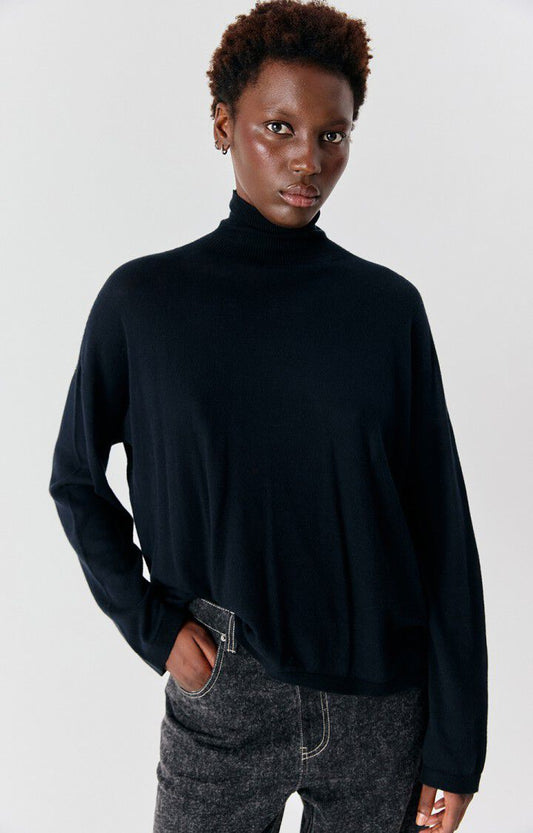 Toi pull col montant Noir