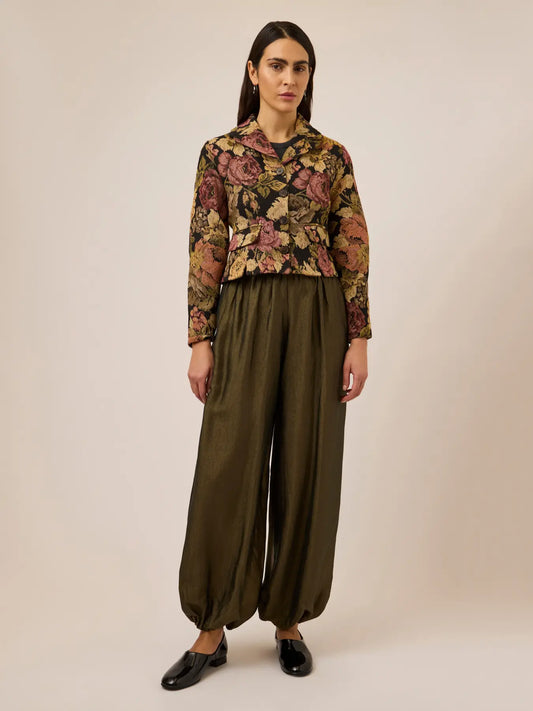Triggo MW balloon pants Dark olive