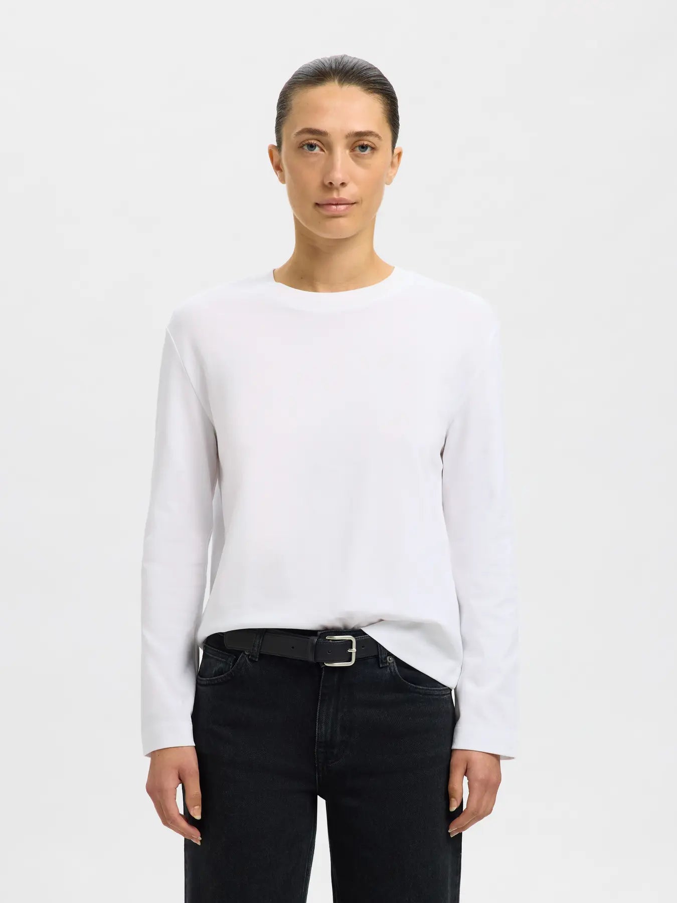 Essential LS boxy tee Bright White
