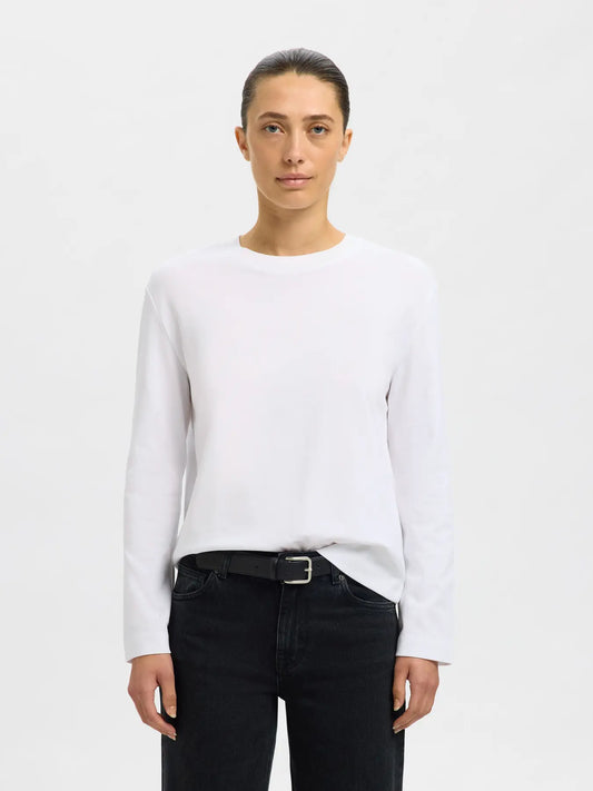 Essential LS boxy tee Bright White