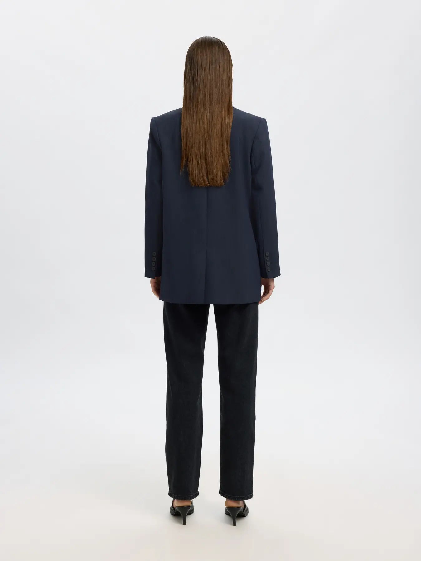 Rita LS relaxed blazer blue