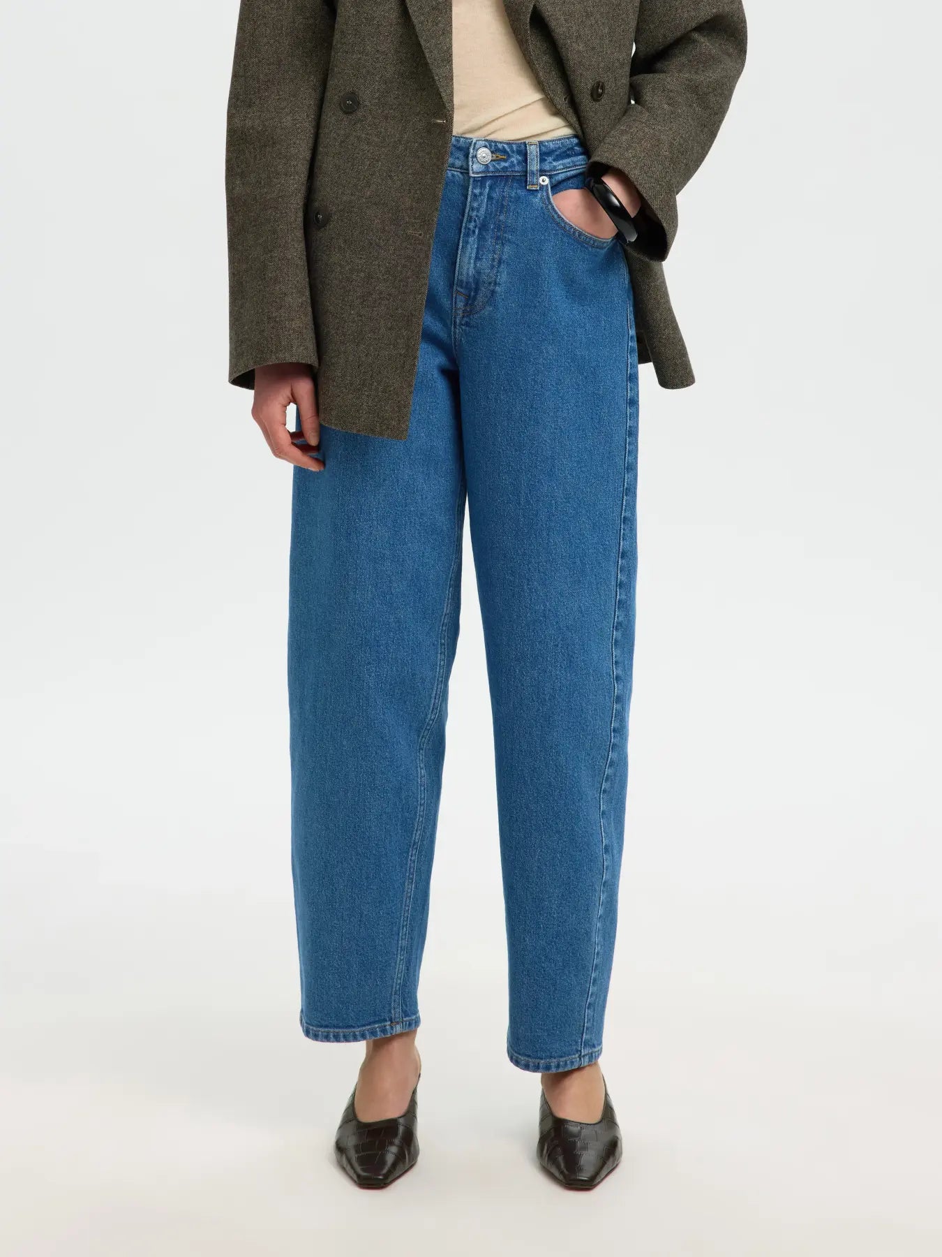 Barrel Bea-Kori HW jeans Medium blue denim