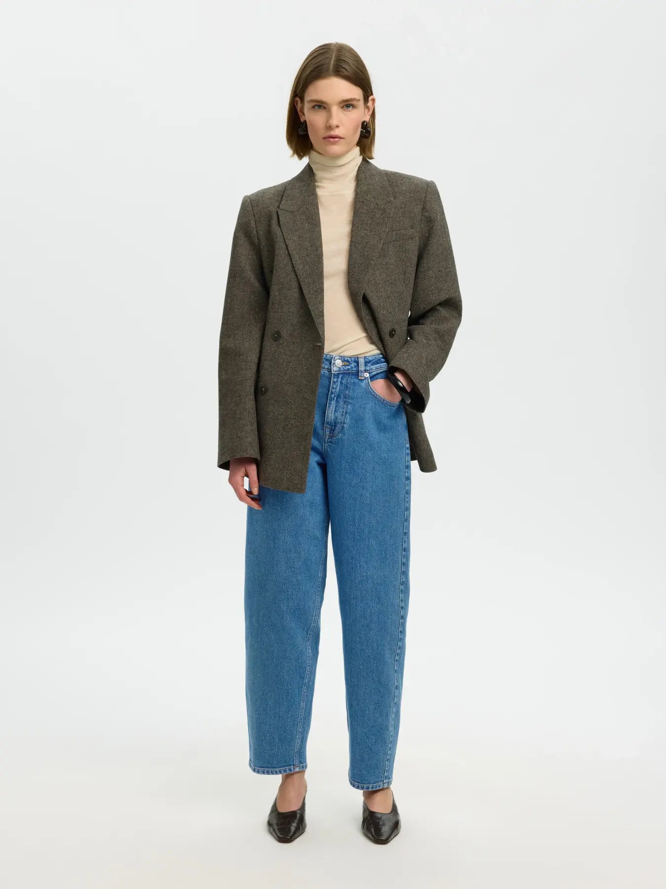 Barrel Bea-Kori HW jeans Medium blue denim