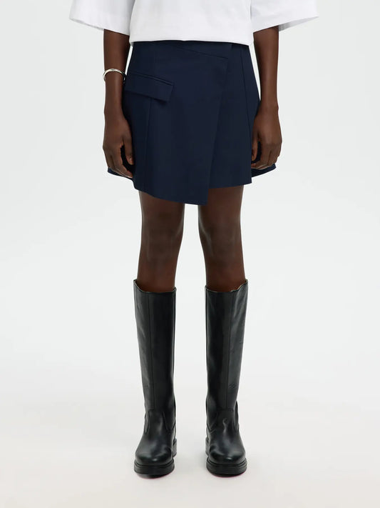 Tora HW short asymetric skirt Dark Sapphire