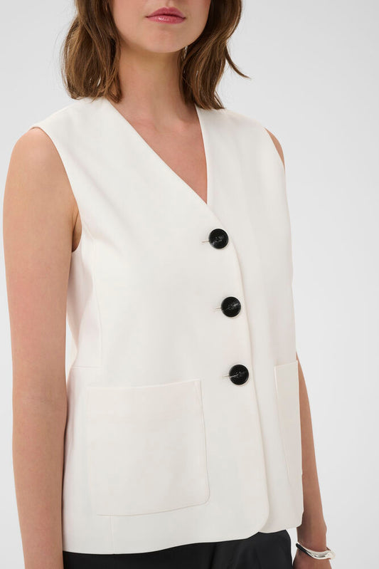 Zella hip waistcoat Wisper white
